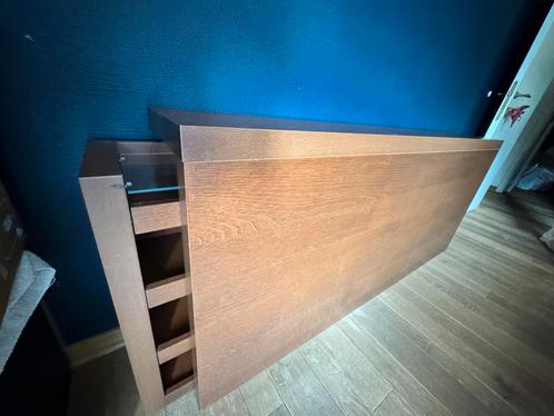 Ikea achterbord/kast hoofdeinde + kaptafel/ontbijttafel Malm, Huis en Inrichting, Slaapkamer | Complete slaapkamers, Zo goed als nieuw