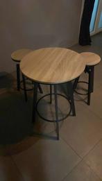 Table mange debout + 2 tabouret, 55 à 75 cm, Art moderne, 60 cm ou plus, Rond