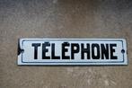 TELEPHONE. ANCIENNE PLAQUE EMAILLEE BOMBEE., Envoi