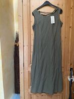 Nieuwe kaki linnen mididress L, Ophalen of Verzenden