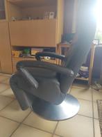 Relaxzetel bruin leder, Ophalen, Gebruikt, Minder dan 75 cm, Leer