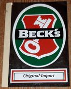 Vintage sticker Beck's pils retro autocollant bier, Verzamelen, Ophalen of Verzenden, Merk, Zo goed als nieuw