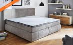 Boxspring Healen LichtGrijs 180 x 200, Deux personnes, 180 cm, Enlèvement ou Envoi, Gris