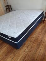 Ikea ESPEVAR/VAGSTRANDA Kingsize boxspring, Blauw, Gebruikt, Ophalen, 200 cm