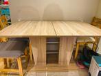 Table à manger en bois avec ses 4 chaises en bois . Utilisé, Maison & Meubles, Comme neuf, 100 à 150 cm, Rectangulaire, Autres essences de bois
