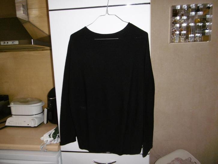 kledij dames trui blauw/zwart "no man's land" M/L, Kleding | Dames, Truien en Vesten, Zo goed als nieuw, Maat 42/44 (L), Blauw