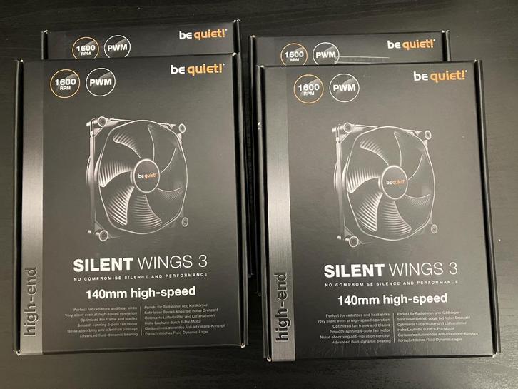 4x SILENT WINGS 3 140mm PWM high-speed, Informatique & Logiciels, Refroidisseurs d'ordinateur, Comme neuf, Refroidisseur ordinateur à air