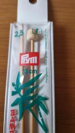 Breinaalden bamboo 2,5 mm Prym, Hobby en Vrije tijd, Breien en Haken, Ophalen of Verzenden, Nieuw, Breien, Naald