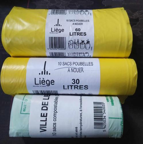 Sacs poubelles jaunes & bio Liège, Maison & Meubles, Accessoires pour la Maison | Poubelles, Neuf, Enlèvement