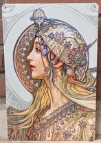 ALPHONSE MUCHA Zodiac Art Nouveau Metalen Wandbord, Collections, Envoi, Neuf