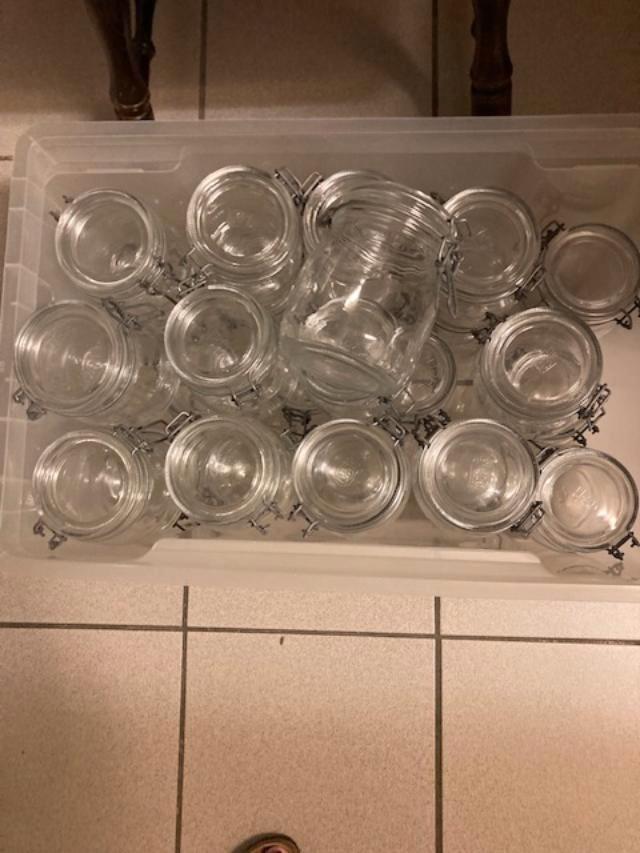 7 stuks voor 5 euro inmaak bokaal 3/4 L met vaste sluiting, Diversen, Rommelmarktspullen, Zo goed als nieuw, Ophalen