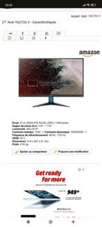 Écran pc Acer vg282u v, 27 pouces, 170hz, free Sync, 1440p, Computers en Software, Monitoren, Ingebouwde speakers, Minder dan 1 ms