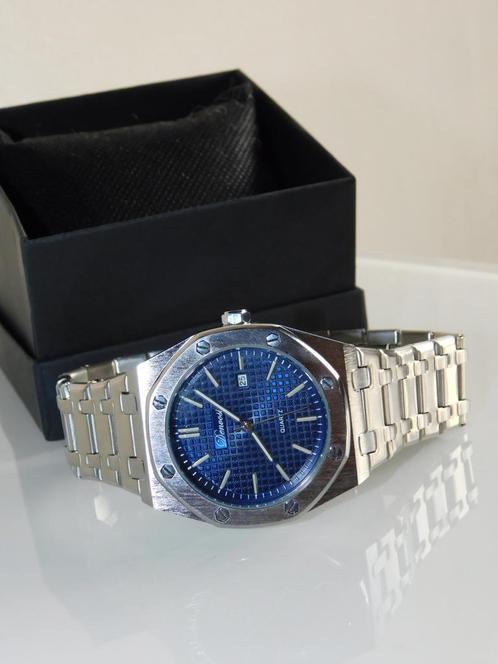 Denvosi Herenhorloge, Handtassen en Accessoires, Horloges | Heren, Nieuw, Polshorloge, Overige merken, Zilver, Staal, Ophalen of Verzenden