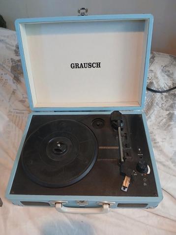 Grausch platenspeler in koffer – werkt perfect – retro look beschikbaar voor biedingen