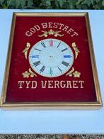 Devotie klok antiek Schaduwbox Religie God Bestaat borduur, Antiek en Kunst, Antiek | Religieuze voorwerpen, Ophalen