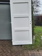 Houten voordeur met zijramen, Ophalen, 80 tot 100 cm, 200 tot 215 cm, Glas