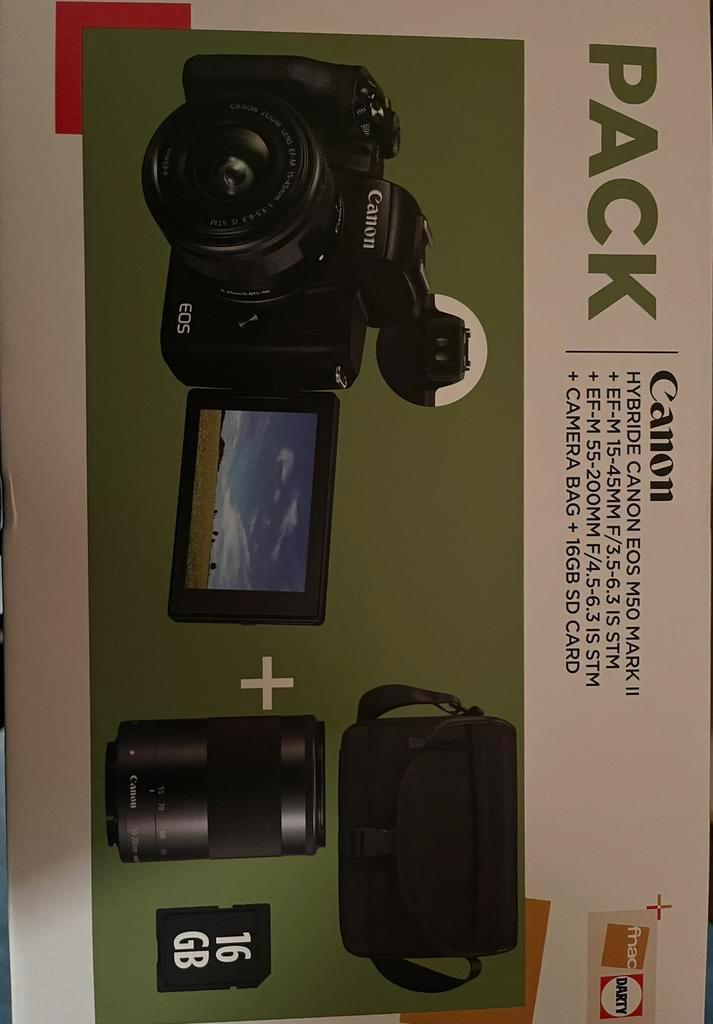 Canon eos M50MarkII Hybride, Audio, Tv en Foto, Fotocamera's Digitaal, Zo goed als nieuw, Compact, Canon, Ophalen