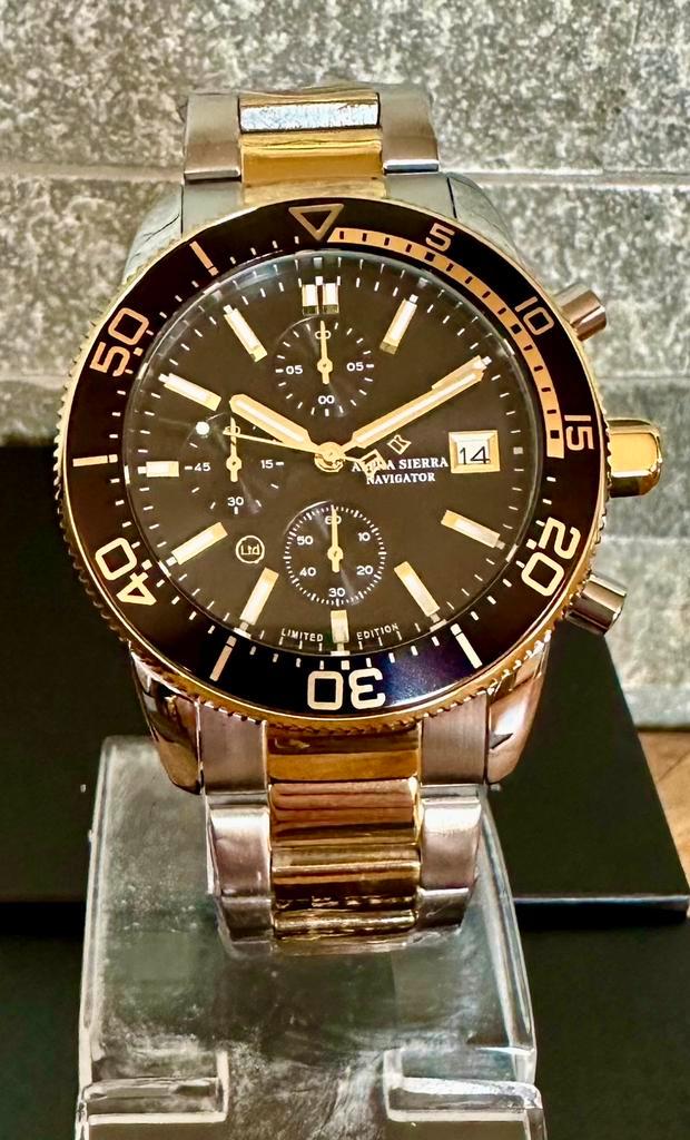 ALPHA SIERRA NAVIGATOR SPORT CHRONO TWV399€! 💯%NIEUW!, Handtassen en Accessoires, Sporthorloges, Nieuw, Ophalen of Verzenden