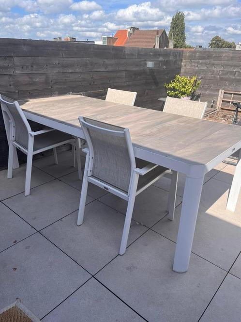 Tuintafel te koop, Tuin en Terras, Tuintafels, Zo goed als nieuw, Rechthoekig, Aluminium, Ophalen