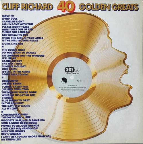Cliff Richard – 40 Golden Greats, CD & DVD, Vinyles | Compilations, Comme neuf, Pop, 12 pouces, Enlèvement ou Envoi