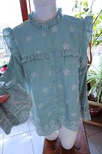 vintage dressing bloemen blouse, Kleding | Dames, Vintage Dressing, Blauw, Maat 42/44 (L), Ophalen of Verzenden