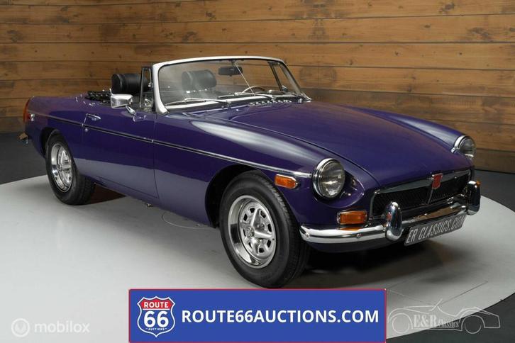 MG MGB Cabriolet | 1974 | Route 66 Auctions, Auto's, Oldtimers, Bedrijf, Te koop, MG, Benzine, Overige carrosserie, Handgeschakeld