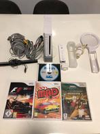 Wii-console met controller en games, Games en Spelcomputers, Ophalen, Nieuw, Met 2 controllers, Met games