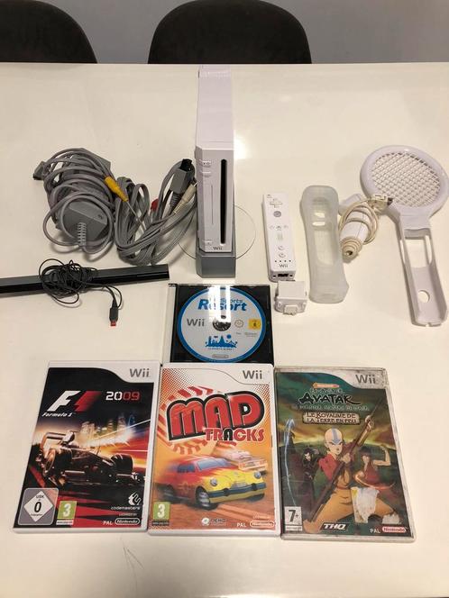 Wii-console met controller en games, Games en Spelcomputers, Spelcomputers | Nintendo Wii, Nieuw, Met 2 controllers, Met games