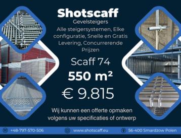 Nouvel échafaudage de façade | 550 m² | Livraison rapide, Enlèvement, Neuf, Échafaudage de façade, 5 mètres de hauteur ou plus