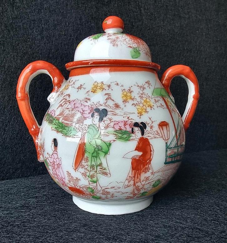 Sucrier/pot à épices/parfum ancien-Japon/NIPPON,1895–1915, Antiek en Kunst, Antiek | Porselein, Verzenden