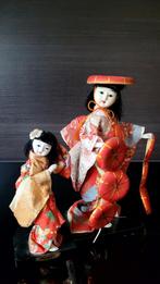 Japanse geisha poppen (duo), Antiquités & Art, Art | Sculptures & Bois, Enlèvement ou Envoi