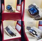 Cartier Santos 100XL, Handtassen en Accessoires, Horloges | Antiek, Staal, Ophalen of Verzenden