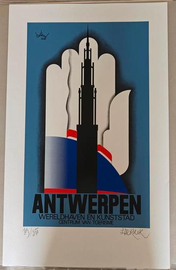 Lucien De Roeck zeefdruk 1993 gesigneerd beschikbaar voor biedingen
