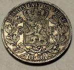5 F 1868 Leopold 2 roi des belges, Postzegels en Munten, Munten | België, Zilver, Ophalen of Verzenden, Losse munt, Zilver