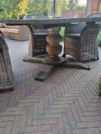 Eiken tuintafel met stoelen GRATIS LEVERING, Tuin en Terras, Tuintafels, Ophalen of Verzenden, Zo goed als nieuw