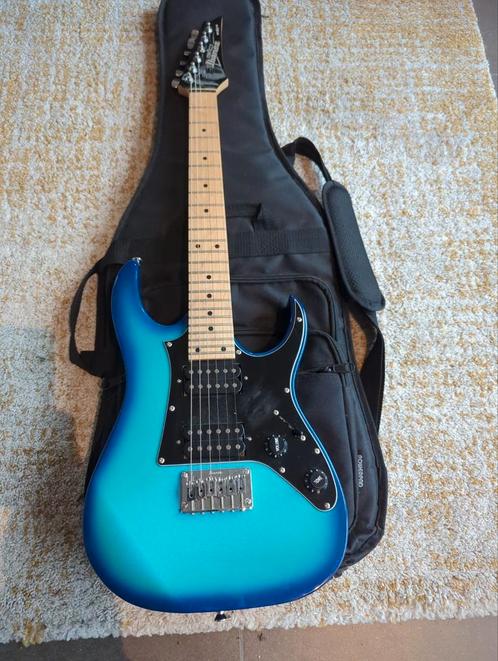 Ibanez GRGM21M Blue Burst 3/4 elektrische gitaar, Muziek en Instrumenten, Snaarinstrumenten | Gitaren | Elektrisch, Zo goed als nieuw