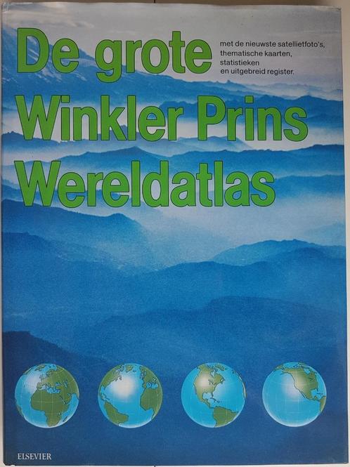 De Grote Winkler Prins wereldatlas - A.F.J. Wubbe - 1987, Livres, Atlas & Cartes géographiques, Comme neuf, Autres atlas, Monde
