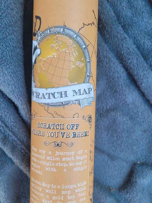 Scratchmap Wereldkaart 80x60 cm – Krassen & Ontdekken, Verzamelen, Posters, Nieuw, Overige onderwerpen, Deurposter of groter, Rechthoekig Liggend