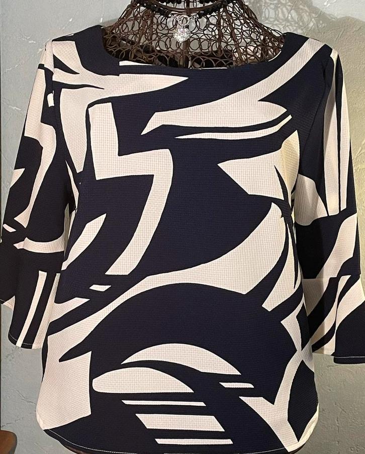 Avalanche 2 (36) knap abstract bloesje Nieuw, Kleding | Dames, Blouses en Tunieken, Nieuw, Maat 36 (S), Blauw, Ophalen of Verzenden