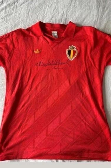 uniek rode duivels shirt, franky van der elst, Sport en Fitness, Voetbal, Gebruikt, Shirt, Maat M, Ophalen of Verzenden