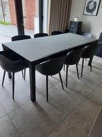 Eettafel met 8 stoelen, Huis en Inrichting, Tafels | Eettafels, Ophalen, 200 cm of meer, 50 tot 100 cm, Zo goed als nieuw