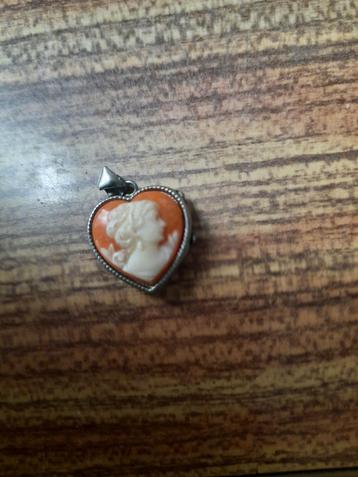 Pendentif camée ancien - unique, Enlèvement ou Envoi, Argent, Pendentif