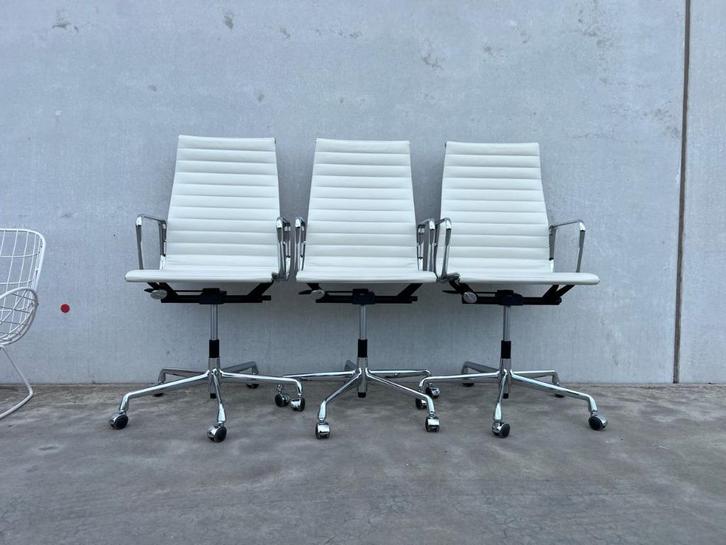 Vitra Eames EA119 lederen bureaustoel, 6x, Huis en Inrichting, Bureaustoelen, Zo goed als nieuw, Bureaustoel, Ergonomisch, Verzenden