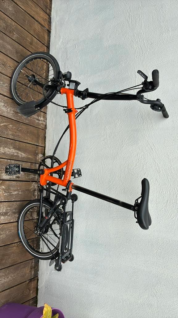 Plooifiets Brompton 6 versnellingen - in orde, Fietsen en Brommers, Fietsen | Vouwfietsen, Zo goed als nieuw, Brompton, Totaal opvouwbaar