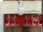 (56) Vintage wijn en waterglazen Cristal d'Arques, Verzamelen, Porselein, Kristal en Bestek, Ophalen, Zo goed als nieuw, Kristal