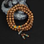 Mala armband van Wengé hout met Dorjé, Verzamelen, Religie, Nieuw, Ophalen of Verzenden, Boeddhisme
