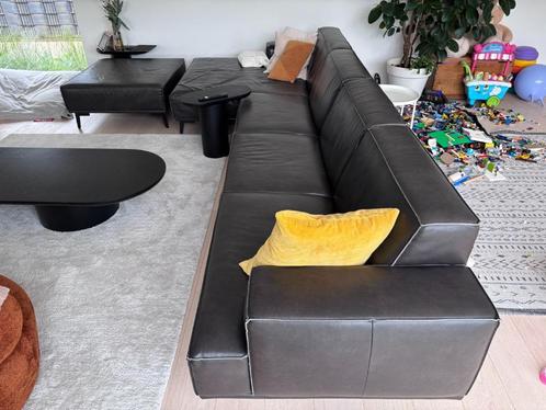 zetel, Huis en Inrichting, Zetels | Zetels, Gebruikt, Hoekbank, Vierpersoons of meer, 300 cm of meer, Leer, Ophalen