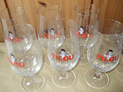 BIERGLAZEN "FILOU", Verzamelen, Biermerken, Nieuw, Glas of Glazen, Ophalen of Verzenden