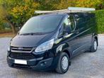 Ford Transit Custom 2.2 TDCi Lang Chassis Galerij Keuring OK, Auto's, Euro 5, Stof, 4 cilinders, Zwart