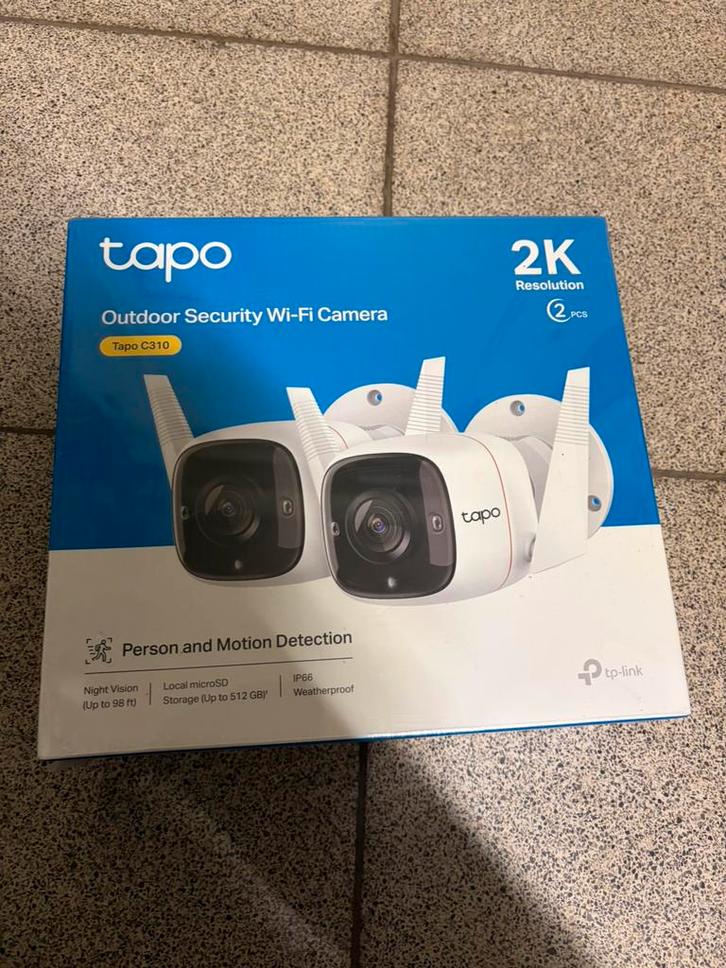 TP-Link Tapo 2stuks, Audio, Tv en Foto, Videobewaking, Nieuw, Buitencamera, Ophalen of Verzenden